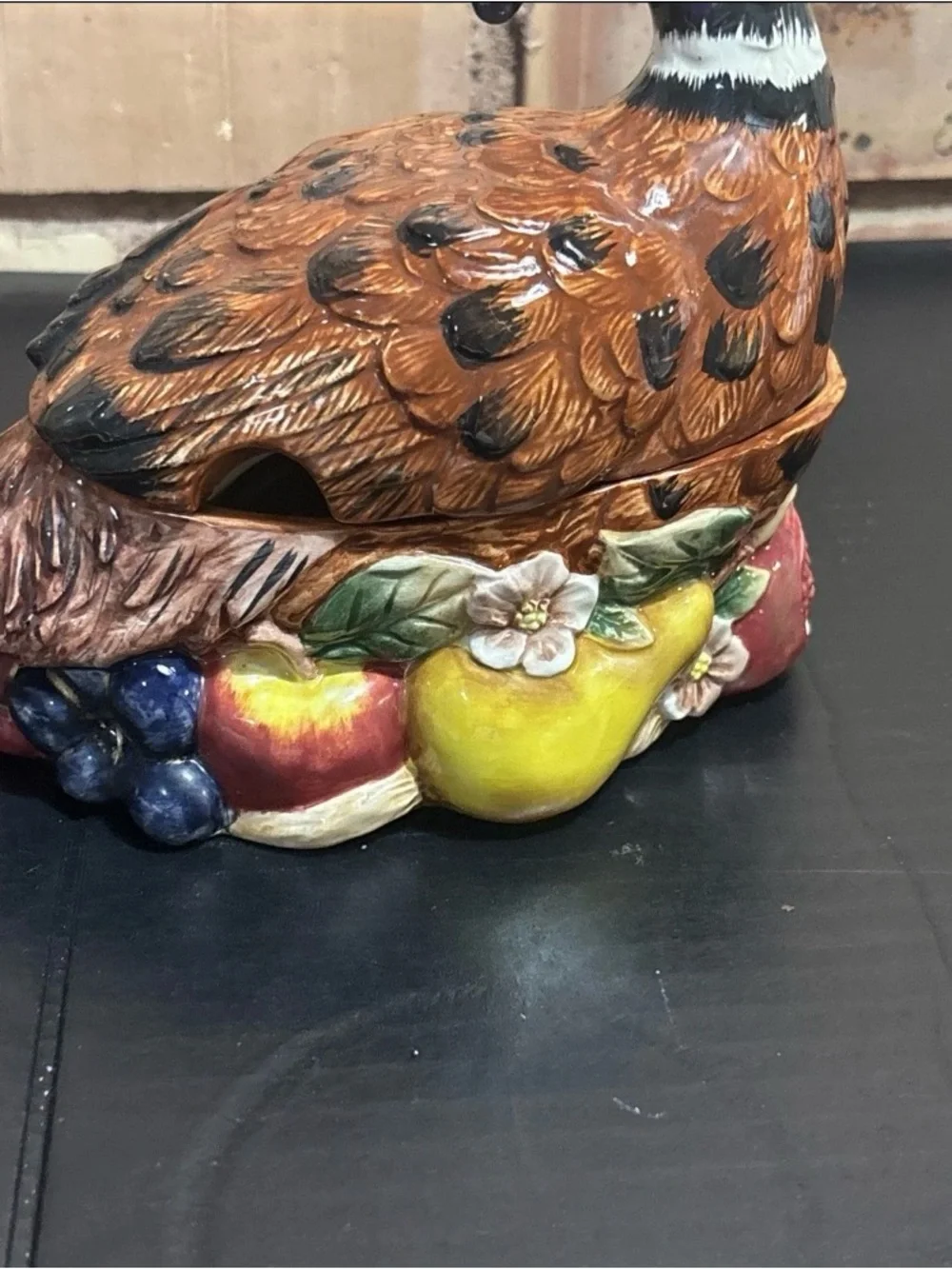 Fitz & Floyd Omnibus Pheasant Soup Tureen w/ Lid Without Ladle Thanksgiving 1997